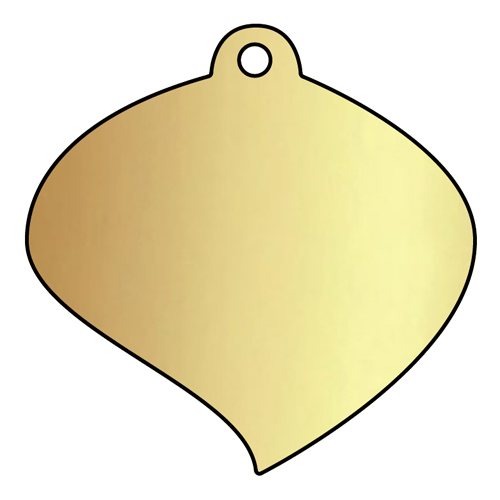 brass curved leaf plaque by Finch Tree