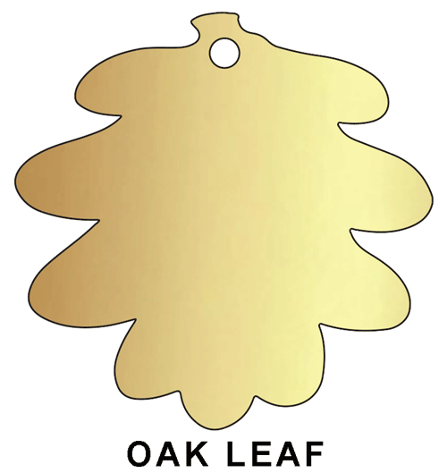 Oak leaf brass plaque