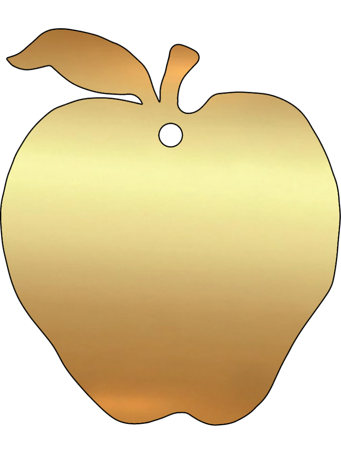 Apple brass plaque