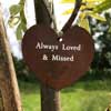 Engraved copper LOve Heart plaque with white engraving for the Finch Tree range of donor fundraising trees by Metallic Garden Uk