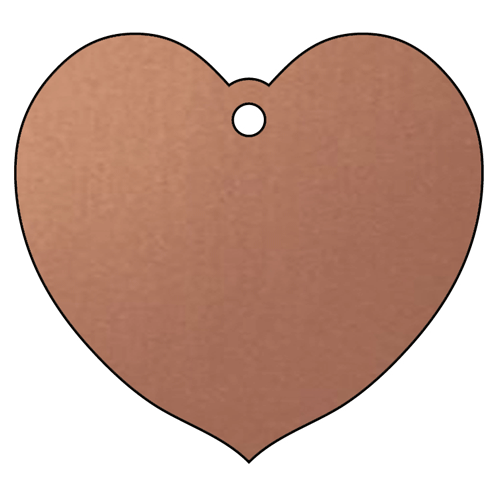 copper Love Heart Leaf plaque by Finch Tree