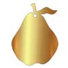 brass engravable pear plaque by Metallic Garden