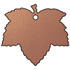 Sycamore leaf copper plaque for the Finch Tree range of donor fundraising trees by Metallic Garden UK