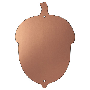 engravable copper acorn plaque from Metallic Garden