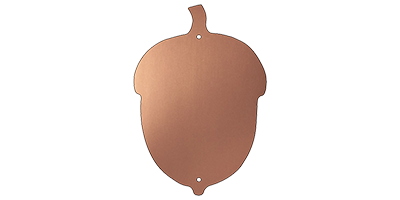 copper acorn plaque click for more details