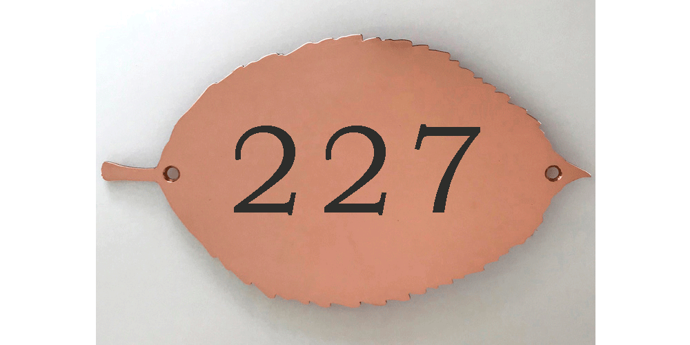 apple leaf copper plaque by Finch Tree UK