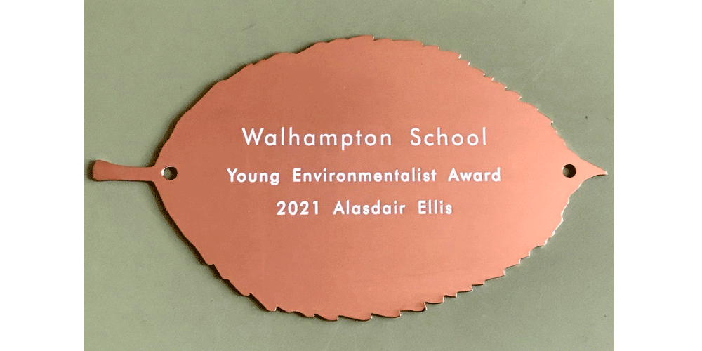 apple leaf copper plaque by Finch Tree UK