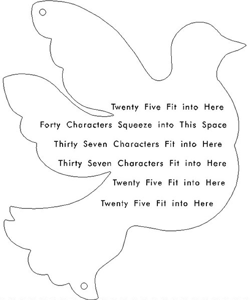 bird plaque No.3 character count for engraving