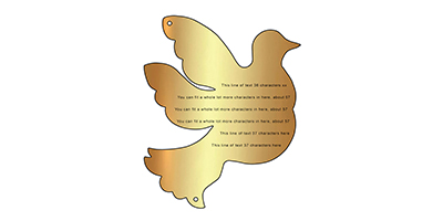 bird number 3 brass plaque click for more details