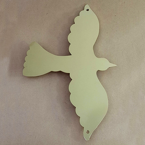 Bird brass plaque by Finch Tree UK