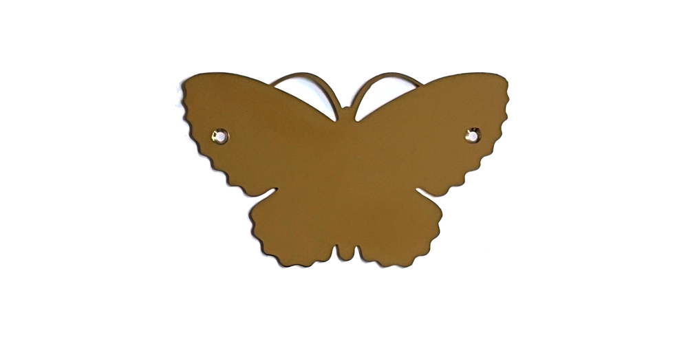 butterfly No.4 brass plaque