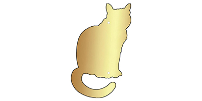 brass cat plaque click for more details
