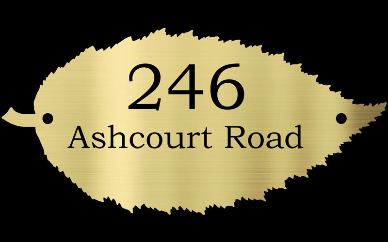 Engraved brass Hornbeam plaque by Finch Tree UK