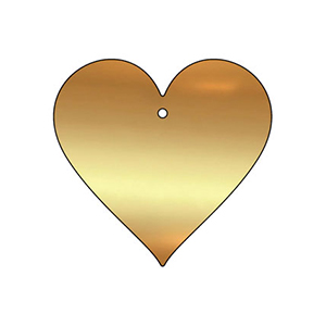 engravable brass heart plaque from Metallic Garden