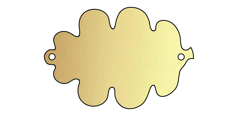 Oak leaf brass plaque from Finch Tree UK