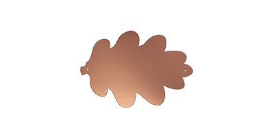 copper oak leaf number 3 plaque click for more details