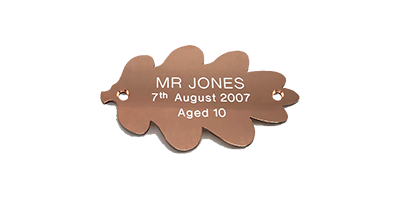 Oak Leaf copper plaque click for more details