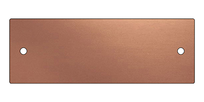 copper plaque 100 mm by 35 mm click for more details