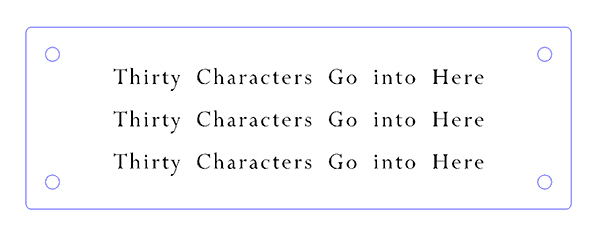 character count for engraving