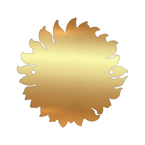 engravable brass sunflower flower plaque from Metallic Garden