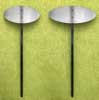 Tree stakes with stainless steel oval back plates