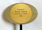Circular brass plaque by Metallic Garden