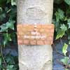Copper tree tag for tree identification. Made in the UK by Metallic Garden