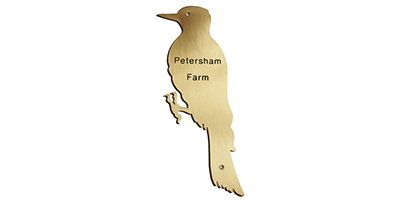 woodpecker brass plaque click for more details