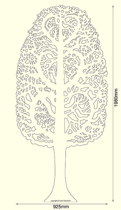 Giving Tree fundraising Donor tree dimensions