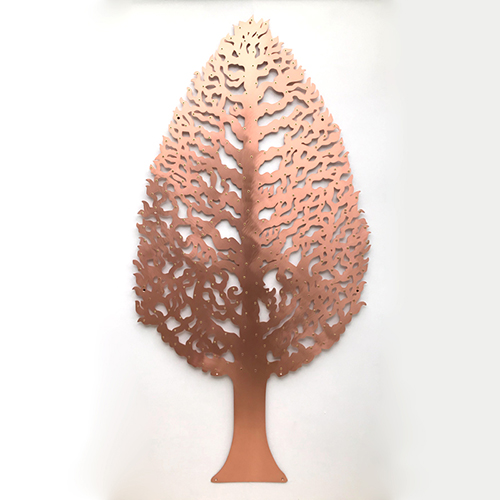 Copper donor tree which can display up to 210 engraved leaf plaques. Made in the UK by Metallic Garden